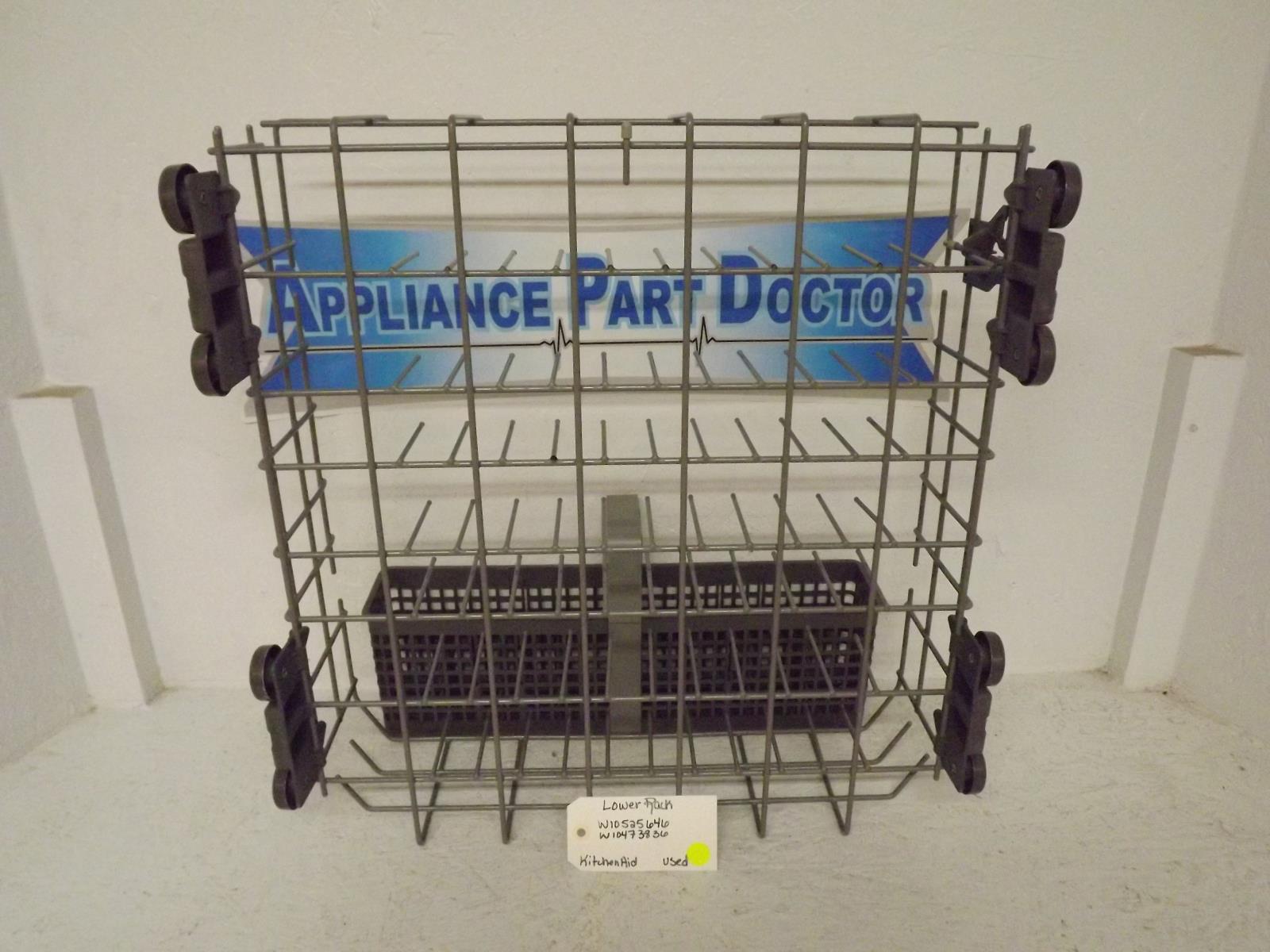 KitchenAid Dishwasher W10525646 W10473836 Lower Rack Used KitchenAid Dishwasher W10525646 W10473836 Lower Rack Used